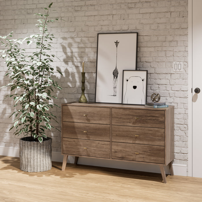 Milo 6-Drawer Dresser - Drifted Grey