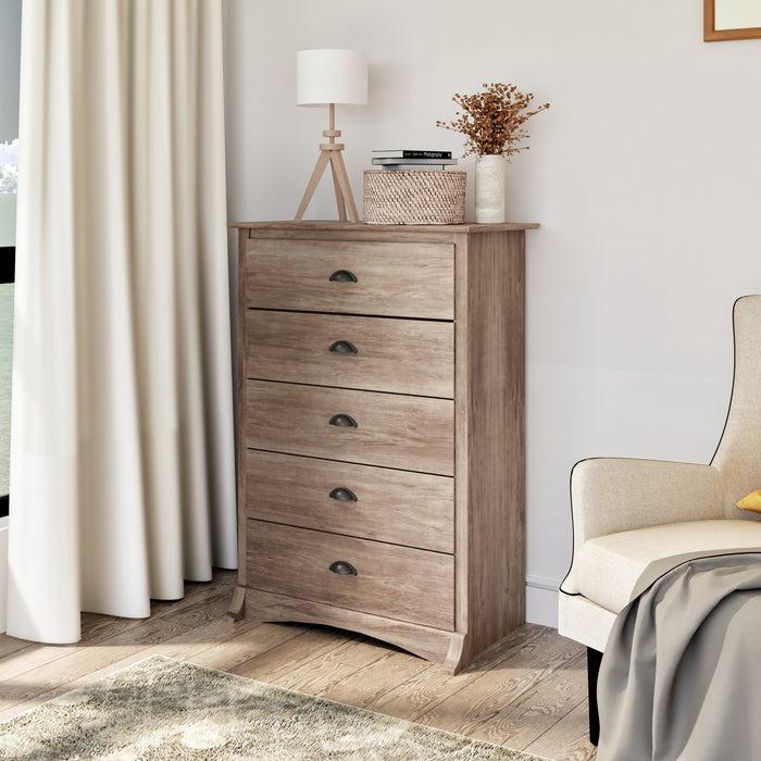 Salt Spring 5-Drawer Chest - Drifted Grey