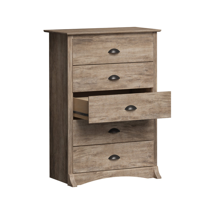 Salt Spring 5-Drawer Chest - Drifted Grey