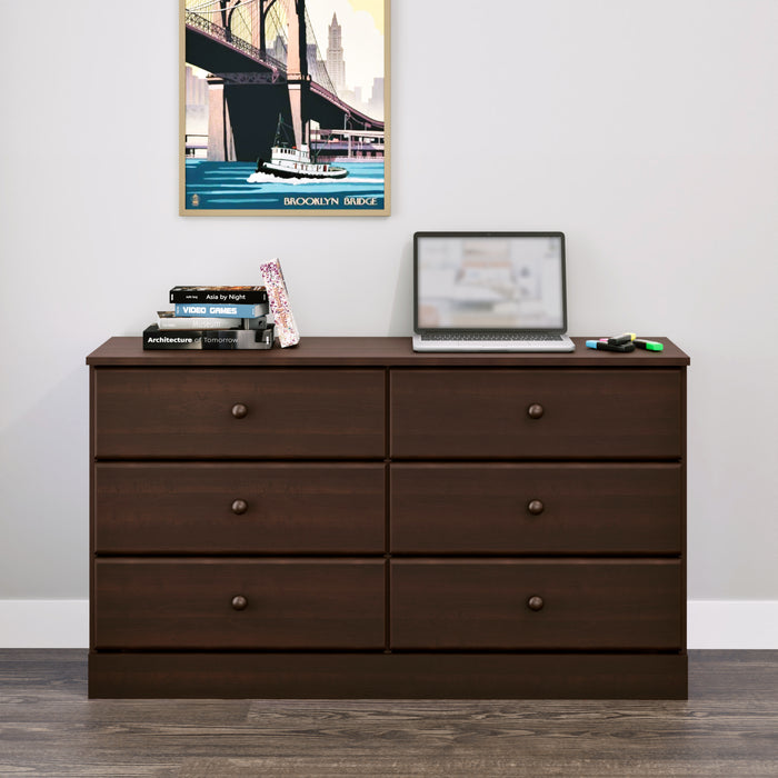 Astrid 6-Drawer Dresser - Espresso