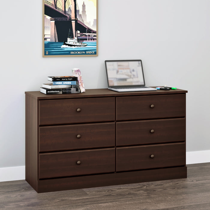 Astrid 6-Drawer Dresser - Espresso