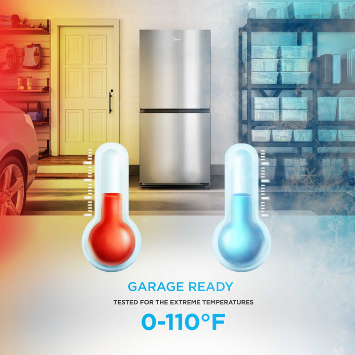 Midea 20 Cu. Ft. 3-in-1 Convertible Refrigerator-Freezer - Stainless Steel - MRU21C7BST