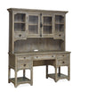 Harold 64\" Desk with Storage and Tempered Glass Shelves - Dovetail Grey