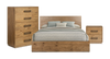 Scott Living Henri 5pc Bedroom Set with Bed, Chest & Nightstand, Wood, Brown - King Size