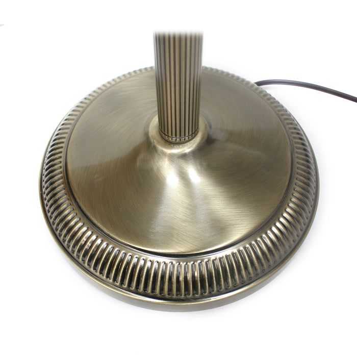 Elegant Designs 3-Piece Two Table Lamp and One Floor Lamp Set - Antique Brass