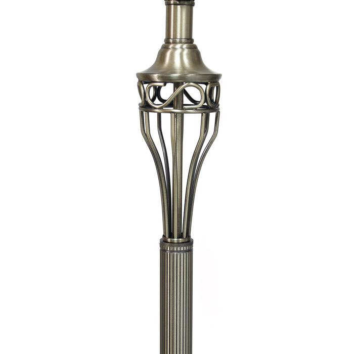 Elegant Designs 3-Piece Two Table Lamp and One Floor Lamp Set - Antique Brass