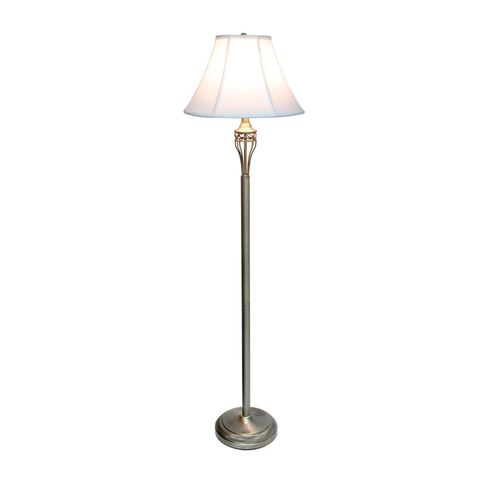 Elegant Designs 3-Piece Two Table Lamp and One Floor Lamp Set - Antique Brass