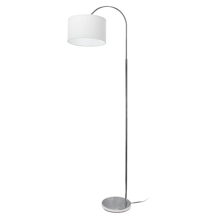 Simple Designs Arched Floor Lamp - Brushed Nickel