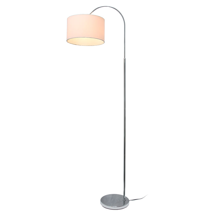 Simple Designs Arched Floor Lamp - Brushed Nickel