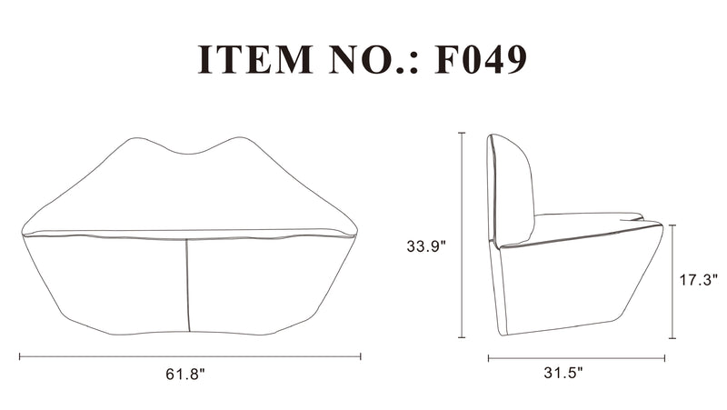 Manhattan Comfort Kiss 61.8\" Faux Leather Loveseat - White