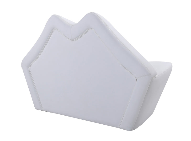 Manhattan Comfort Kiss 61.8\" Faux Leather Loveseat - White