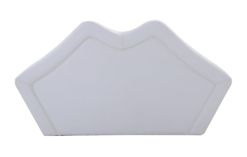 Manhattan Comfort Kiss 61.8\" Faux Leather Loveseat - White