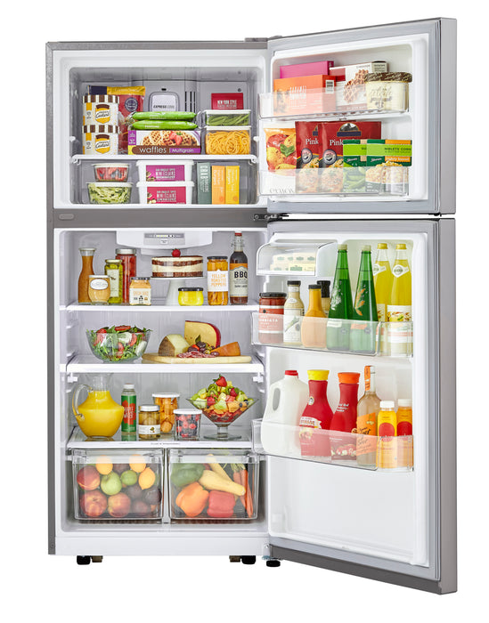 LG 30\" 20 Cu. Ft. Top-Mount Refrigerator - Smudge Proof Stainless Steel - LTCS20020S