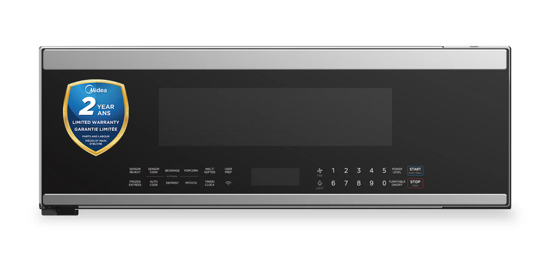 Midea 1.2 Cu. Ft. Slim Over-the-Range Microwave with 400 CFM - Stainless Steel - MMO12S14ASTC