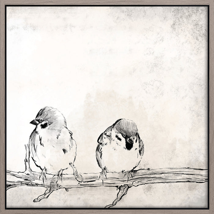 Gathering II Framed Canvas - 22\" x 22\"