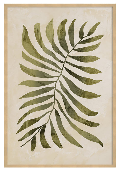 Green Botanical Framed Linen Artwork - 25.5\" x 33.5\"