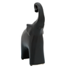 10.75” Contemporary Elephant Figurine – Matte Black