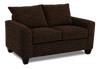 Made in Canada Customizable Sofa Lab Arc 63\" Fabric Loveseat – Plush Chocolate