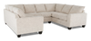 Made in Canada Customizable Sofa Lab Arc U-Shaped Sectional - Chenille White
