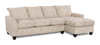Made in Canada Customizable Sofa Lab Arc Right-Facing Fabric Sofa Chaise – Plush Parchment