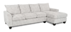 Made in Canada Customizable Sofa Lab Arc Fabric Right-Facing Sofabed Sectional - Plush Oyster