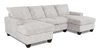 Made in Canada Customizable Sofa Lab Arc Fabric Double Chaise Sectional - Plush Oyster