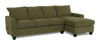 Made in Canada Customizable Sofa Lab Arc Right-Facing Fabric Sofa Chaise – Chenille Moss