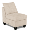 Made in Canada Customizable Sofa Lab Arc 46\" Fabric Armless Chair – Plush Parchment
