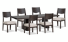 Arden 7pc Extension Dining Set with Table & 6 Chairs, Trestle Base, 84-108\"W - Espresso Brown