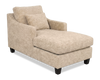 Made in Canada Sofa Lab Customizable 36\" Fabric Accent Chaise with Wood Legs – Plush Parchment