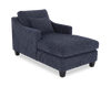 Made in Canada Sofa Lab Customizable 36\" Fabric Accent Chaise with Wood Legs – Chenille Pacific