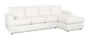 Made in Canada Customizable Sofa Lab Curve Right-Facing Fabric Sofa Chaise – Teddy Snow
