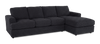 Made in Canada Customizable Sofa Lab Curve Right-Facing Fabric Sofa Chaise – Teddy Raven