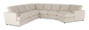 Made in Canada Customizable Sofa Lab Curve 4-Piece Right-Facing Sectional with Cuddler - Chenille White
