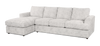 Made in Canada Customizable Sofa Lab Curve Left-Facing Fabric Sofa Chaise – Plush Oyster