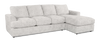Made in Canada Customizable Sofa Lab Curve Fabric Right-Facing Sofabed Sectional - Plush Oyster