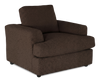 Made in Canada Customizable Sofa Lab Curve 40\" Fabric Chair – Teddy Walnut