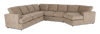 Made in Canada Customizable Sofa Lab Curve 4-Piece Right-Facing Sectional with Cuddler - Chenille Praline