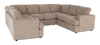 Made in Canada Customizable Sofa Lab Curve U-Shaped Sectional - Chenille Praline