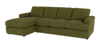 Made in Canada Customizable Sofa Lab Curve Left-Facing Fabric Sofa Chaise – Chenille Moss