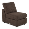 Made in Canada Customizable Sofa Lab Curve 24\" Armless Fabric Chair – Teddy Walnut