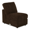 Made in Canada Customizable Sofa Lab Curve 24\" Armless Fabric Chair – Plush Chocolate