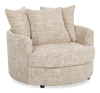 Made in Canada Sofa Lab Customizable Cuddler 48\" Fabric Accent Chair – Plush Parchment
