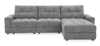 Scott Living Elevate Modular 3-Piece Right-Facing Chenille Fabric Power Sliding Sectional - Grey