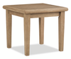 Juno Outdoor Patio End Table - Eucalyptus Wood, UV & Weather Resistant - Natural