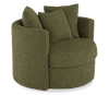 Made in Canada Sofa Lab Customizable Nest 42\" Fabric Swivel Accent Chair – Chenille Moss