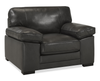 Rodeo 46” Top-Grain Genuine Leather Chair with Removable Cushions – Charcoal