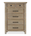 Sonoma Bedroom Chest of Drawers, 6-Drawer, 38\"W x 54\"H - Light Brown