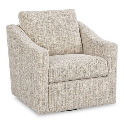 Made in Canada Sofa Lab Customizable Swivel 32" Fabric Accent Chair – Rust Accent Fabric | Fauteuil d’appoint pivotant personnalisable de Sofa Lab de 32 po fabriqué au Canada en tissu - tissu décoratif Rust