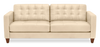 Theo 85\" Top-Grain Genuine Leather Sofa with Removable Back Cushion and Wood Feet - Stone